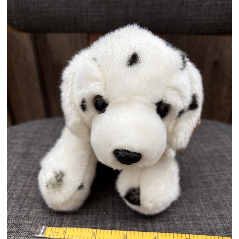 EUC Aurora Dalmatian Puppy Plush Stuffed Animal, White w/ Black Spots, 10 in
